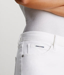 Calvin Klein Mid Rise Slim Jeans Ankle Grazer White RRP £110
