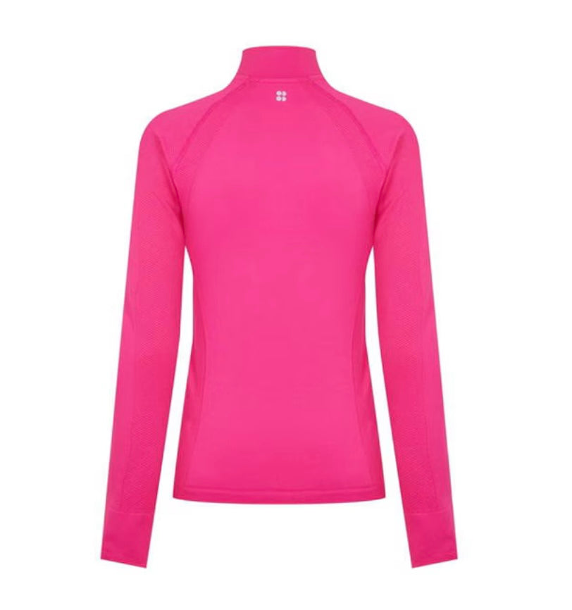 Sweaty Betty Double Layer Zip-Up Seamless Top  RRP £80